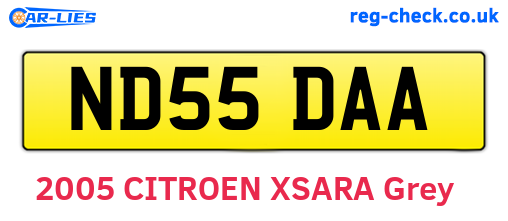 ND55DAA are the vehicle registration plates.