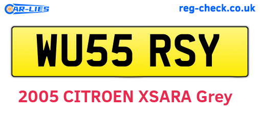 WU55RSY are the vehicle registration plates.