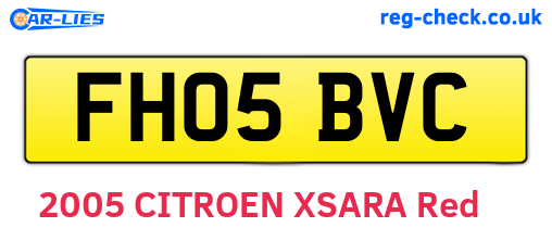FH05BVC are the vehicle registration plates.