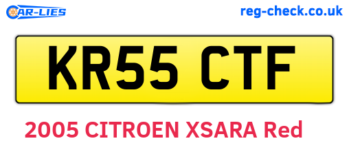 KR55CTF are the vehicle registration plates.