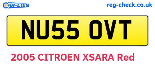 NU55OVT are the vehicle registration plates.