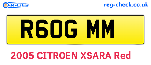 R60GMM are the vehicle registration plates.