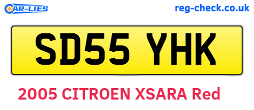 SD55YHK are the vehicle registration plates.