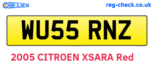 WU55RNZ are the vehicle registration plates.