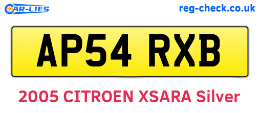 AP54RXB are the vehicle registration plates.