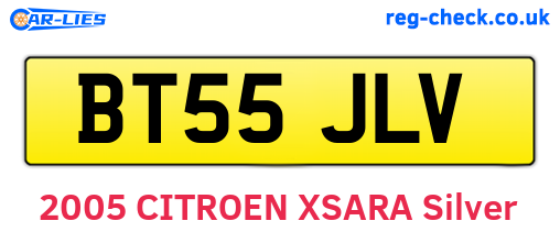 BT55JLV are the vehicle registration plates.