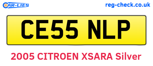 CE55NLP are the vehicle registration plates.