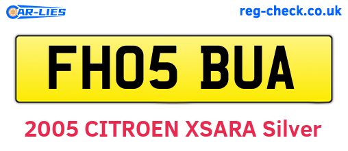 FH05BUA are the vehicle registration plates.