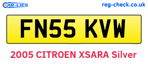 FN55KVW are the vehicle registration plates.