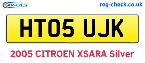 HT05UJK are the vehicle registration plates.