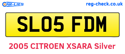 SL05FDM are the vehicle registration plates.