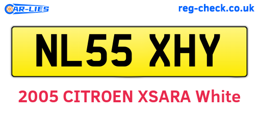 NL55XHY are the vehicle registration plates.