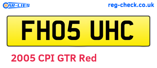 FH05UHC are the vehicle registration plates.