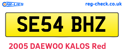 SE54BHZ are the vehicle registration plates.
