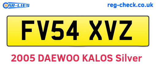 FV54XVZ are the vehicle registration plates.