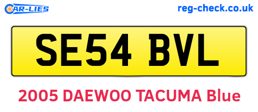 SE54BVL are the vehicle registration plates.