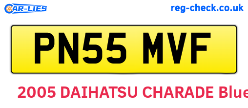 PN55MVF are the vehicle registration plates.