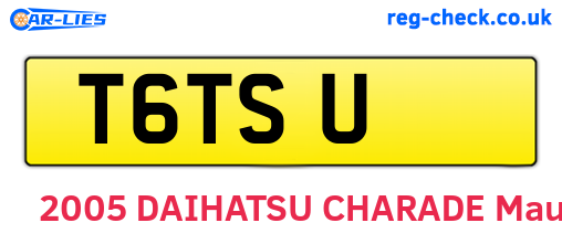 T6TSU are the vehicle registration plates.