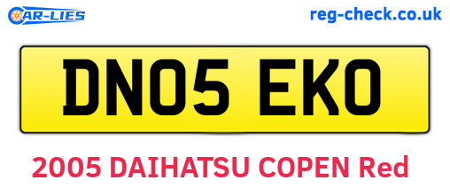 DN05EKO are the vehicle registration plates.