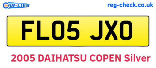 FL05JXO are the vehicle registration plates.