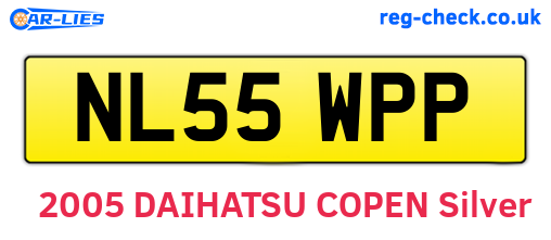 NL55WPP are the vehicle registration plates.