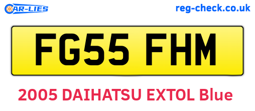FG55FHM are the vehicle registration plates.