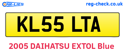 KL55LTA are the vehicle registration plates.