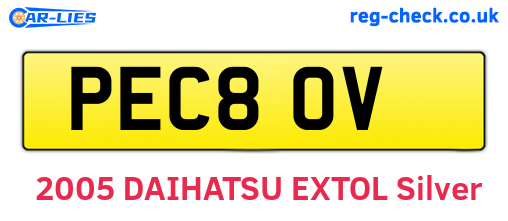 PEC80V are the vehicle registration plates.