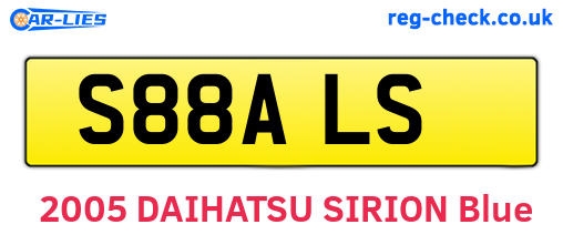 S88ALS are the vehicle registration plates.