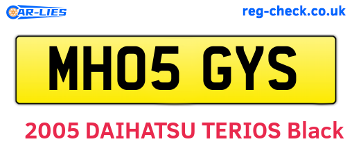MH05GYS are the vehicle registration plates.