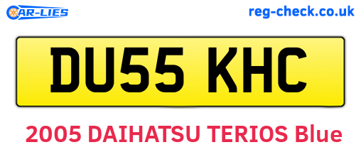 DU55KHC are the vehicle registration plates.