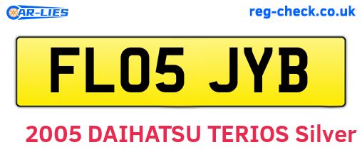 FL05JYB are the vehicle registration plates.