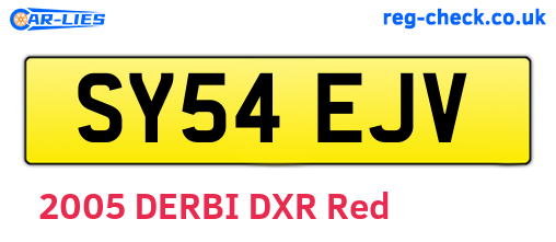 SY54EJV are the vehicle registration plates.