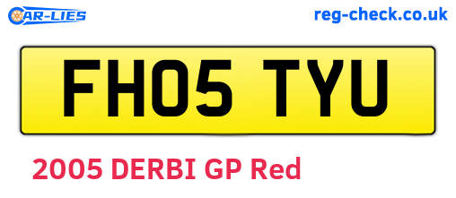FH05TYU are the vehicle registration plates.