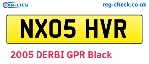 NX05HVR are the vehicle registration plates.
