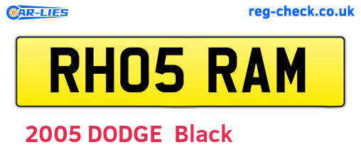 RH05RAM are the vehicle registration plates.