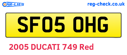 SF05OHG are the vehicle registration plates.