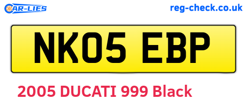 NK05EBP are the vehicle registration plates.