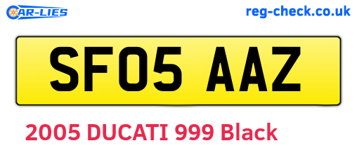 SF05AAZ are the vehicle registration plates.