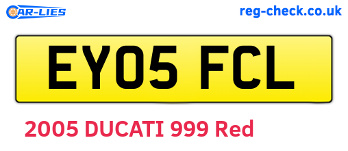 EY05FCL are the vehicle registration plates.