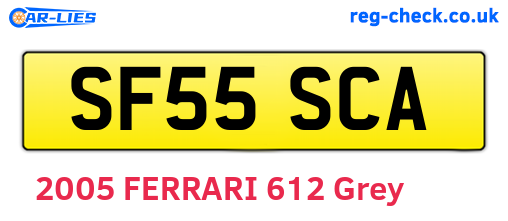 SF55SCA are the vehicle registration plates.