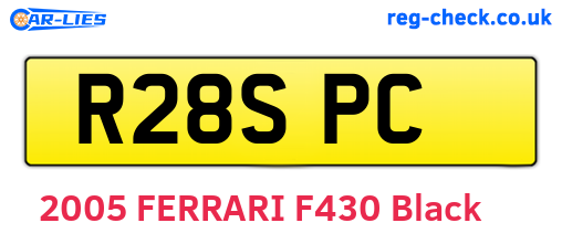 R28SPC are the vehicle registration plates.