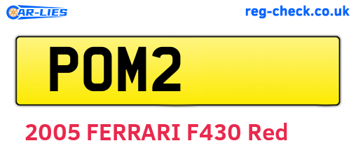 POM2 are the vehicle registration plates.