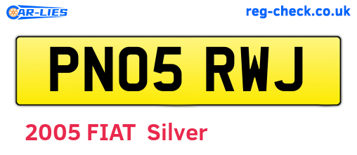 PN05RWJ are the vehicle registration plates.