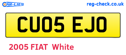 CU05EJO are the vehicle registration plates.