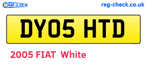 DY05HTD are the vehicle registration plates.