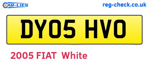 DY05HVO are the vehicle registration plates.