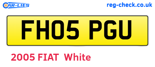 FH05PGU are the vehicle registration plates.
