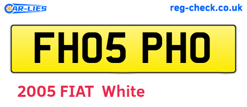 FH05PHO are the vehicle registration plates.