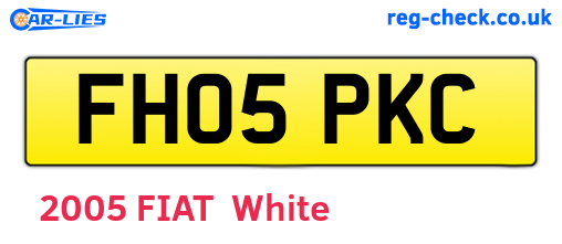 FH05PKC are the vehicle registration plates.